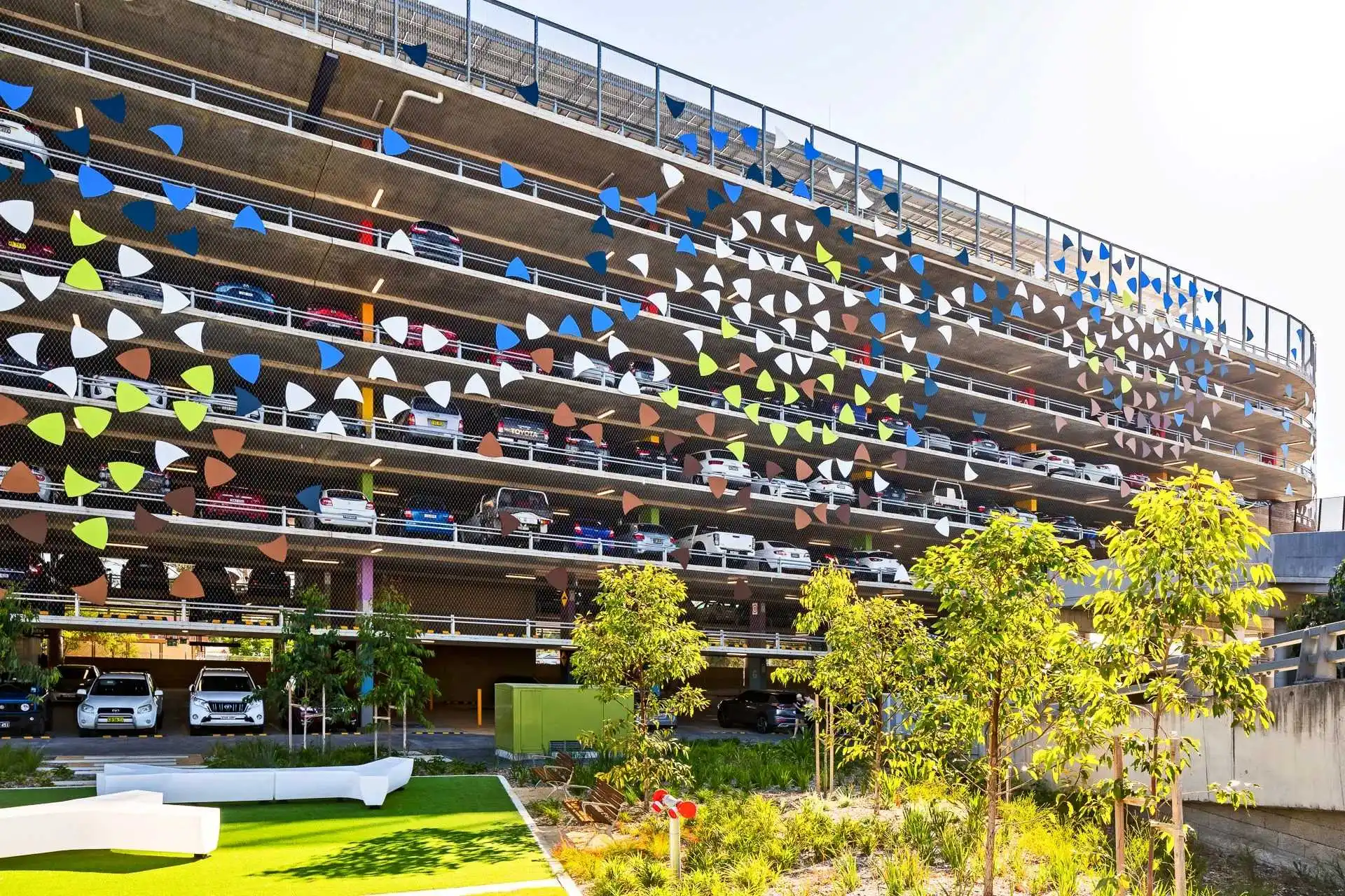 multi story carpark with Futureguard architectural car park barriers