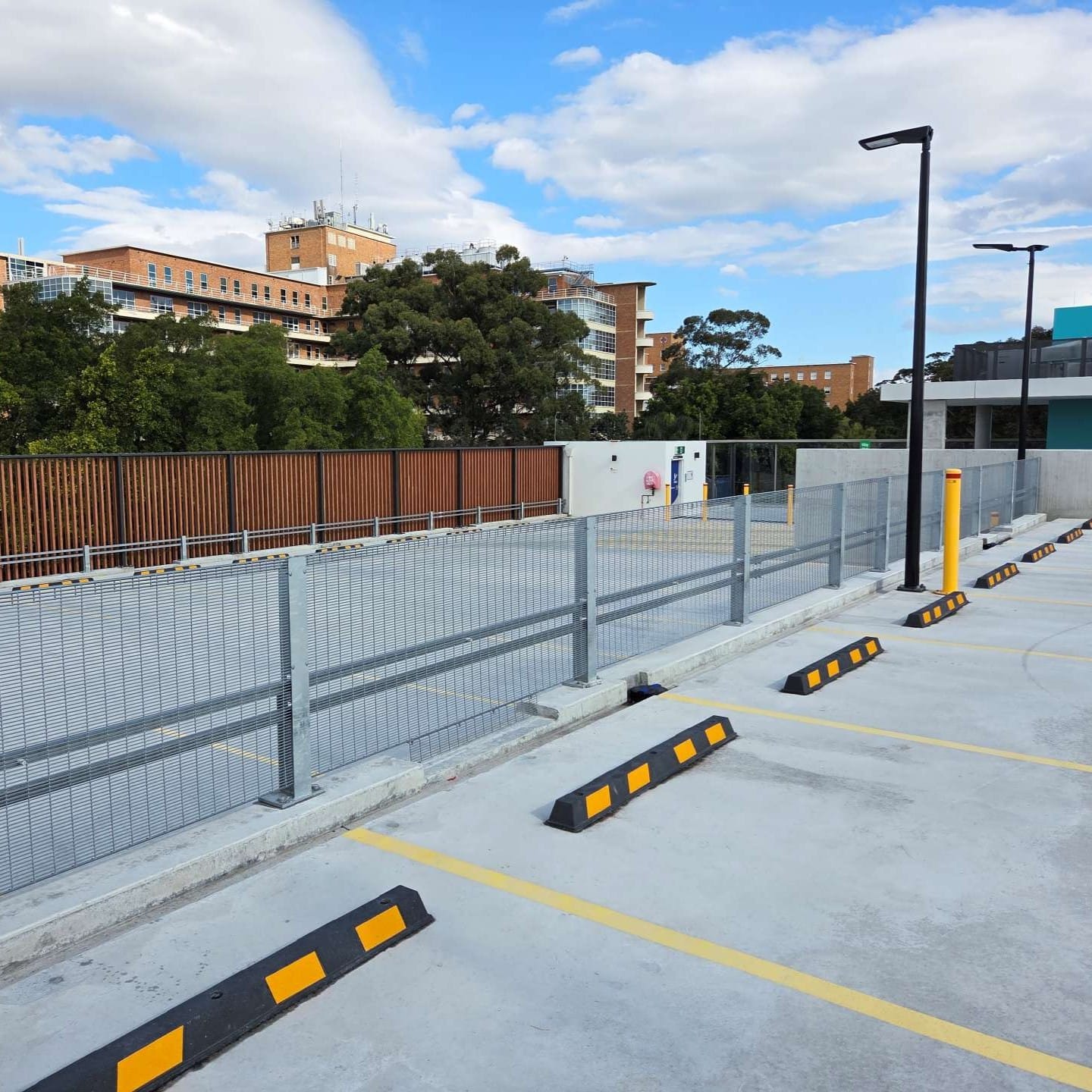 Futureguard architectural slim line car park crash barrier system